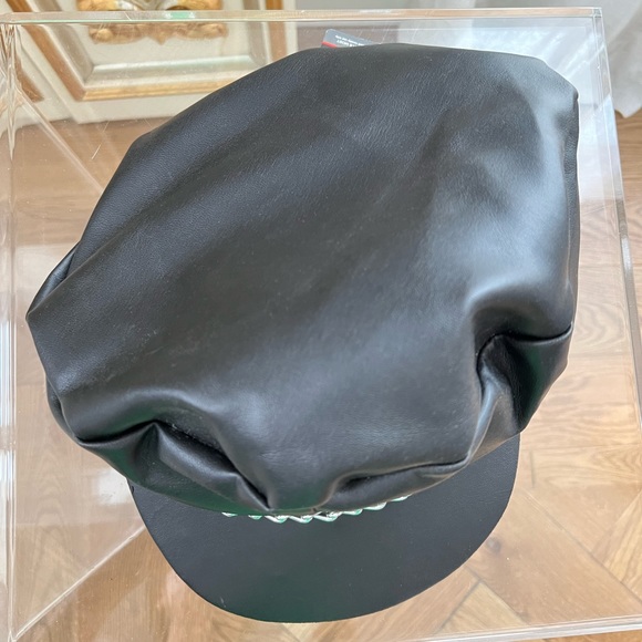 Dark Side Biker Hat Faux Leather Black - Picture 3 of 9